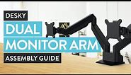Desky Dual Monitor Arm Assembly
