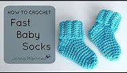 How to Crochet EASY & FAST Baby Socks 🥳| How to crochet socks | Basic Sock Pattern | #crochetbaby