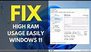 My Computer RAM Memory Is Full! || How to Reduce high RAM Memory usage