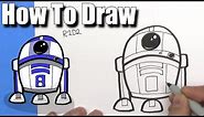 How To Draw R2D2 Droid - Step By Step