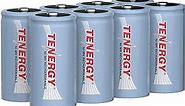 Tenergy C Size Battery 1.2V 5000mAh High Capacity NiMH Rechargeable Battery for LED Flashlights Kids Toy and More (8 pcs)
