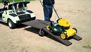 Villager stow and tow golf cart Utility trailer, swivel wheel with ramps