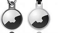 2 Packs AirTag Holder Key Ring, Stouchi Aluminium Invisible Slim Keychain Case for AirTags 2021 Finder Items iPhone 13/12 Dogs, Keys, Backpacks Air Tag Accessories