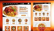 Food Website Template Design in Photoshop | Webpage Design Photoshop