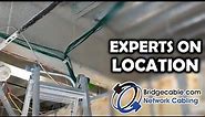 Example of supporting network cabling to ceiling - Intro and Guide for Beginners in Construction