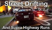 REAL Tokyo Street Scene - Drifting, Highway Runs, Cops. S14, S15, R34, 2JZ Supra, Mazda RX7, AE86