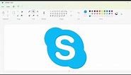 How to draw the Skype logo using MS Paint | How to draw on your computer