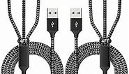 IDISON Multi Charging Cable(2Pack 4FT), 3 in 1 Charger Cable Nylon Braided Multiple USB Cable Universal Charging Cord with Type-C, Micro USB and IP Port for Cell Phones and More