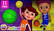 Learn Colors with Basketball - Kids Play with Colorful Playing Balls | ChuChu TV Funzone Games