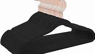 TIMMY Hangers Black Velvet Hangers - Suit Hangers (50-Pack) Ultra Thin Space Saving Coat Hanger and Heavy Duty Clothes Hangers Hold Up-to 10 Lbs, for Coats, Jackets, Pants and More