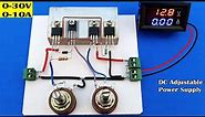 DIY Simple 0-30V 0-10A DC Variable Power Supply // Voltage and Current Adjustable