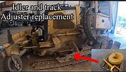 How to replace track idler and adjuster on Deere 450, 550, 650 H and J series dozers undercarriage