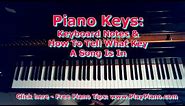 What Does It Mean "To Play In The Key Of..."? Piano Keys!