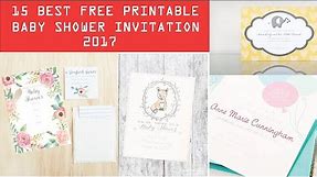 15 Best Free Printable Baby Shower Invitation Templates 2017
