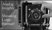 Analog Insights: How to Shoot with a Large Format Camera?