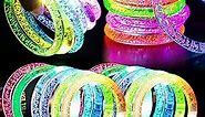 TURNMEON 30 Pack LED Bracelets Light Up Toys Birthday Gifts Party Supplies, 6 Color Glow Sticks Bracelets Glow In the Dark Party Favors Boys Girls Classroom Prizes Toys, Goodie Bags Stuffers