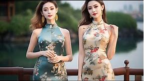 Stylish Floral Printed Short Dresses | Showcase Cheongsam Dresses | Eastern Beauty Outfits Lookbook
