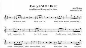 "Beauty and the Beast" - Sheet Music PDF| Alto Sax Cover | Lyrics