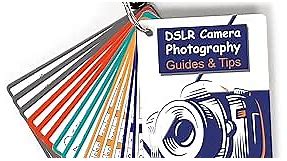 DSLR Cheat Sheet for Canon, Nikon, Sony, Camera Accessories Quick Reference Cards Photography Guides & Tips: Settings, Exposure, Modes, Composition, Lighting etc 4×3 inch
