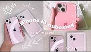 Aesthetic🌸 iPhone 13 Pink 128GB Unboxing [+camera test & accessories]📷✨