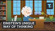 Einstein's unique way of thinking contributed to his genius