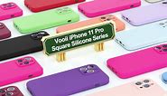Vooii Compatible with iPhone 11 Pro Case, Upgraded Liquid Silicone with [Square Edges] [Camera Protection] [Soft Anti-Scratch Microfiber Lining] Phone Case for iPhone 11 Pro 5.8 inch - Matcha