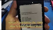 Nokia C1 2nd Edition (TA-1380) How To Enter Fastboot Mode