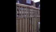Feather edge and tight weave trellis fencing
