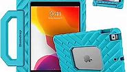 Gumdrop FoamTech iPad Case with Handle and Stand Fits Apple iPad 9th | 8th | 7th Gen (10.2 inch) - Rugged, Lightweight & Drop Tested for Kids, K-12 Students, Teachers, Classroom & School Use - Blue