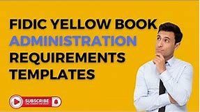 Tutorial Contract Administration template for FIDIC Yellow Book | design & build contract