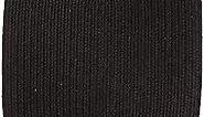 Super Area Rugs Pura Braided Wool Rug Extra Soft Reversible Living Room/Bedroom Carpet, Black, 4' x 6' Oval