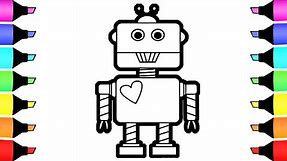 Friendly toy robot coloring pages Fun colouring for children