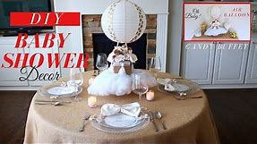 Floating Hot Air Balloon Centerpiece | DIY Baby Shower Decorations Ideas