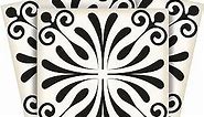 Mi Alma Black and White Tile Stickers Peel and Stick Tile Stickers 24 PC Set backsplash Tile Decals Bathroom & Kitchen Vinyl Wall Decals Just Peel Stick Home Decor (Victoria, 4x4 Inch)