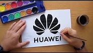 How to draw the Huawei logo 2018
