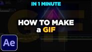 How to Make a GIF in After Effects | How to Export a GIF from After Effects