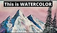 BOB ROSS WATERCOLOR - How I painted Cedar Park in watercolor