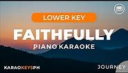 Faithfully - Journey (Lower Key - Piano Karaoke)
