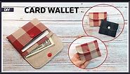 DIY How to make a card wallet easily / mini wallet / sewing tutorial [Tendersmile Handmade]