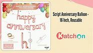 KatchOn, RoseGold Happy Anniversary Balloons - 16 Inch | Happy Anniversary Banner, Happy Anniversary Decorations | Anniversary Foil Balloons, Anniversary Party Decorations | Anniversary Party Supplies