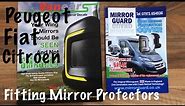 Fitting Mirror Guard Protectors. Fiat Ducato Peugeot Boxer Citroen Relay Elddis CV20 Campervan