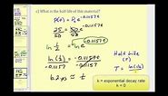 Applications of First Order Differential Equations - Exponential Decay Part 2