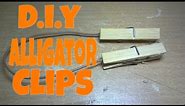 How to make diy Alligator Clips from clothes pins.