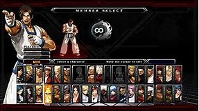 The King Of Fighters XIII all Characters select And Costumes DLCs