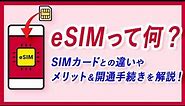 eSIMって何？SIMカードとの違いやメリット＆開通手続きを解説