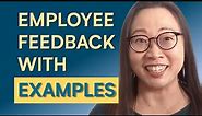 How to Give Employee Feedback with Examples: 3 Key Steps