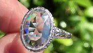 Magnificent Antique Rose Cut Diamond Filigree Bezel Engagement Ring
