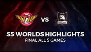 SKT vs KOO Worlds Final Highlights All games | SKT T1 vs KOO Tigers 2015 LoL World Championship