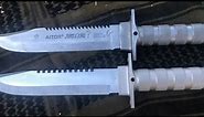 Harbor Freight $10 Survival Knife by Gordon VS Aitor Jungle King Survival Knife Full Review