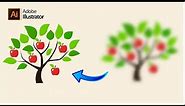 How to graft an apple vector in adobe illustrator..